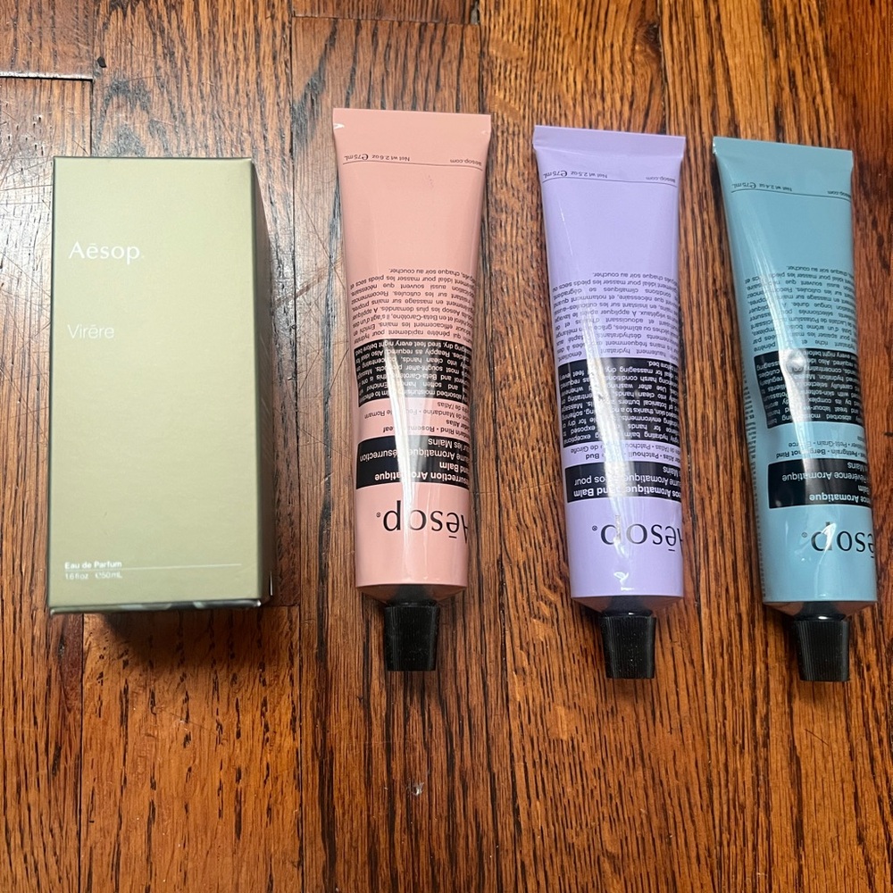 Brand New Aesop Virere Parfum and Hand cream trio